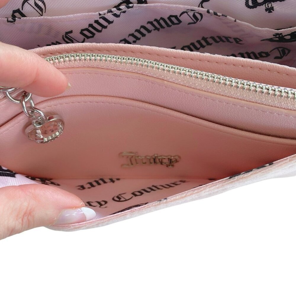 Juicy Couture Exclusive Pink Diamond Shoulder Crossbody Wallet Handbag Purse NWT - Picture 10 of 12